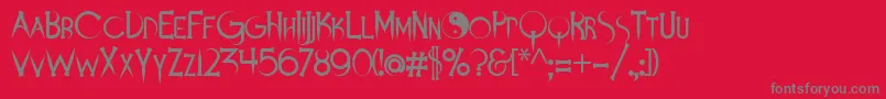 Demonsanddarlings Font – Gray Fonts on Red Background