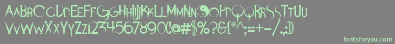 Saiba mais sobre a fonte Demonsanddarlings Fonte Demonsanddarlings – fontes verdes em um fundo cinza