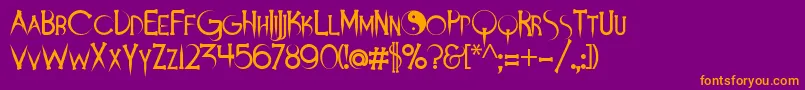 Подробнее о шрифте Demonsanddarlings Шрифт Demonsanddarlings – оранжевые шрифты на фиолетовом фоне