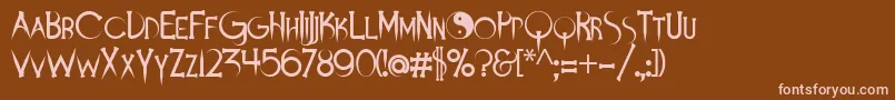 More about Demonsanddarlings Font Demonsanddarlings Font – Pink Fonts on Brown Background