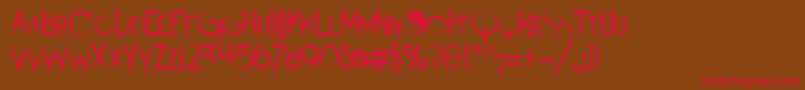 Demonsanddarlings Font – Red Fonts on Brown Background