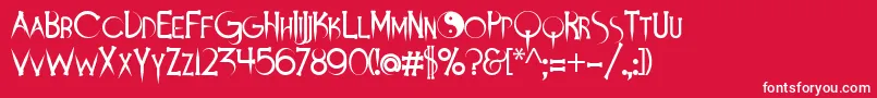 Demonsanddarlings Font – White Fonts on Red Background