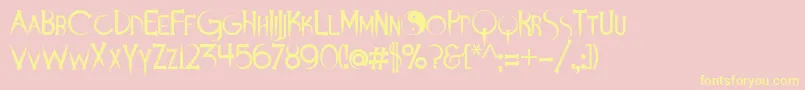 More about Demonsanddarlings Font Demonsanddarlings Font – Yellow Fonts on Pink Background