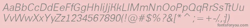 AGroticltItalic Font – Gray Fonts on Pink Background