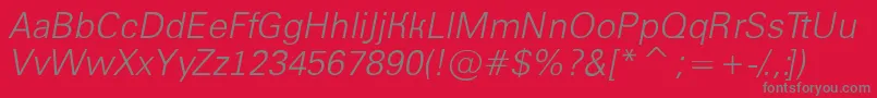 AGroticltItalic Font – Gray Fonts on Red Background