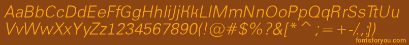 Шрифт AGroticltItalic – оранжевые шрифты на коричневом фоне