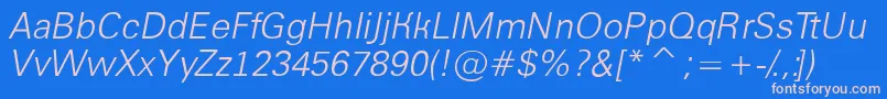 AGroticltItalic Font – Pink Fonts on Blue Background