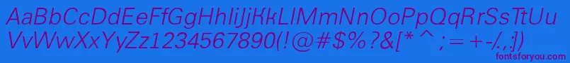 AGroticltItalic Font – Purple Fonts on Blue Background