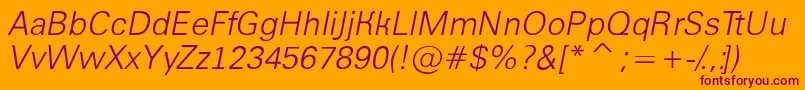 AGroticltItalic Font – Purple Fonts on Orange Background