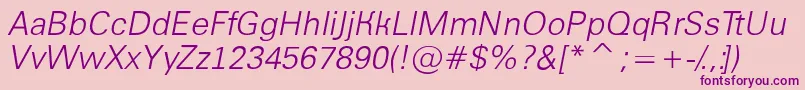 AGroticltItalic Font – Purple Fonts on Pink Background