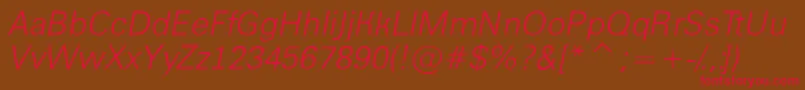 AGroticltItalic Font – Red Fonts on Brown Background