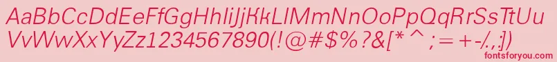 AGroticltItalic Font – Red Fonts on Pink Background