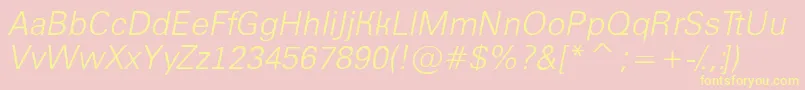 AGroticltItalic Font – Yellow Fonts on Pink Background