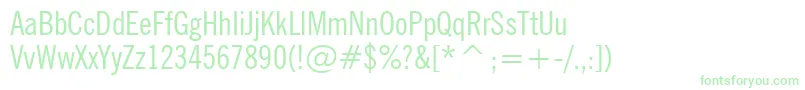 NewsGothicCondensedBt Font – Green Fonts on White Background