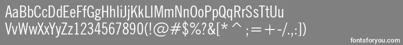 フォントNewsGothicCondensedBt – 灰色の背景に白い文字
