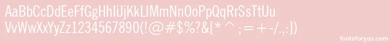 NewsGothicCondensedBt Font – White Fonts on Pink Background