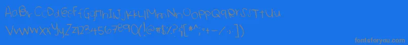 Heathlkeit Font – Gray Fonts on Blue Background