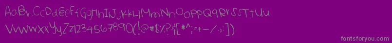 Heathlkeit Font – Gray Fonts on Purple Background