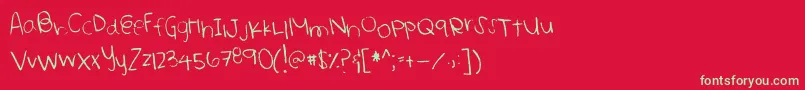 Heathlkeit Font – Green Fonts on Red Background