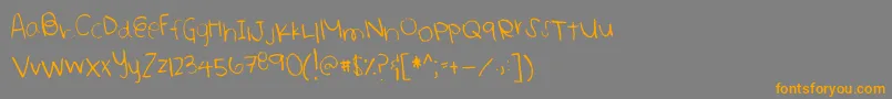 Heathlkeit-Schriftart – Orangefarbene Schriften auf grauem Hintergrund
