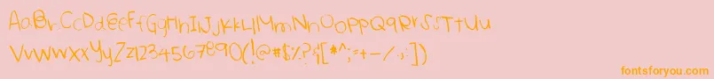Heathlkeit Font – Orange Fonts on Pink Background
