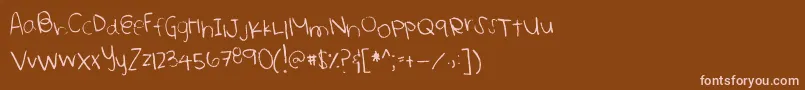 Heathlkeit Font – Pink Fonts on Brown Background