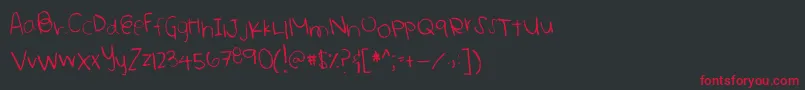 Heathlkeit Font – Red Fonts on Black Background