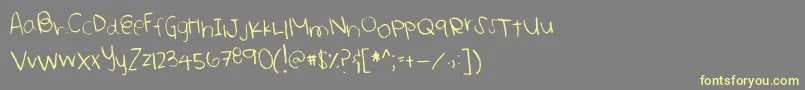 Heathlkeit Font – Yellow Fonts on Gray Background