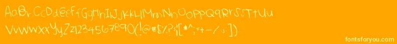 Heathlkeit Font – Yellow Fonts on Orange Background