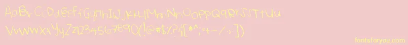 Heathlkeit Font – Yellow Fonts on Pink Background