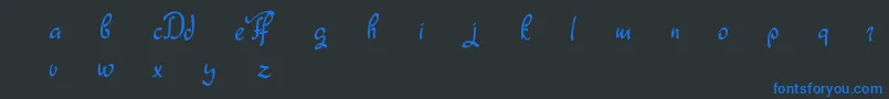 FagythDemo-Schriftart – Blaue Schriften auf schwarzem Hintergrund