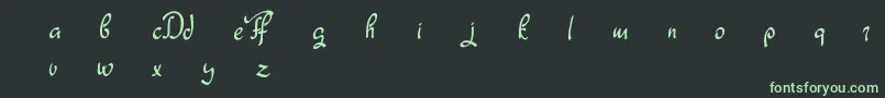 フォントFagythDemo – 黒い背景に緑の文字