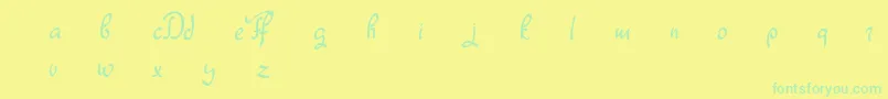 FagythDemo-Schriftart – Grüne Schriften auf gelbem Hintergrund