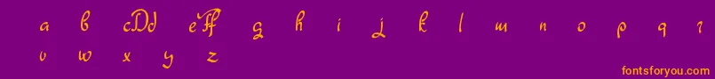 fuente FagythDemo – Fuentes Naranjas Sobre Fondo Morado