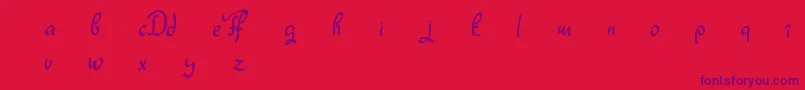 FagythDemo Font – Purple Fonts on Red Background