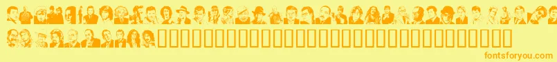 Udeman ffy Font – Orange Fonts on Yellow Background