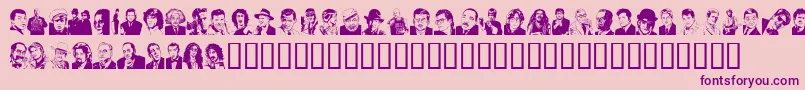 Udeman ffy Font – Purple Fonts on Pink Background