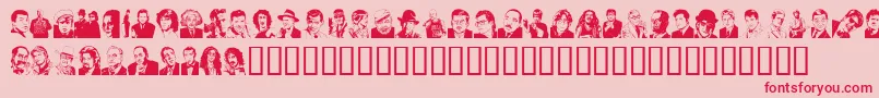 Udeman ffy Font – Red Fonts on Pink Background