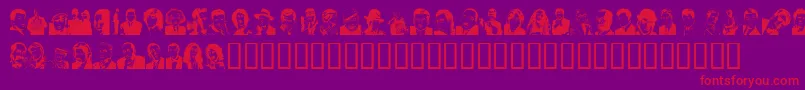 fuente Udeman ffy – Fuentes Rojas Sobre Fondo Morado