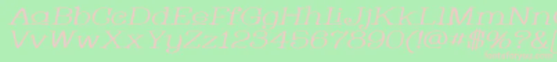 Whacuwi Font – Pink Fonts on Green Background