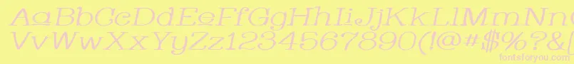 Whacuwi Font – Pink Fonts on Yellow Background