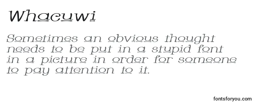 Whacuwi フォントのレビュー