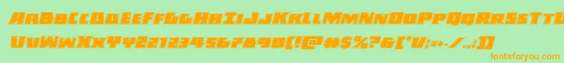 Darkallianceacadital Font – Orange Fonts on Green Background