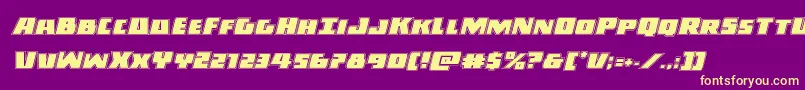 Darkallianceacadital Font – Yellow Fonts on Purple Background