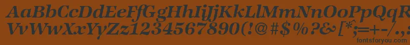ZabriskieinternationalBolditalic Font – Black Fonts on Brown Background