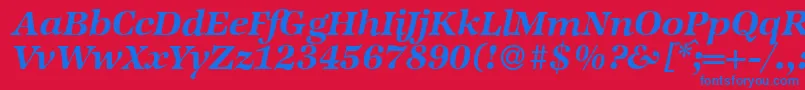 ZabriskieinternationalBolditalic Font – Blue Fonts on Red Background