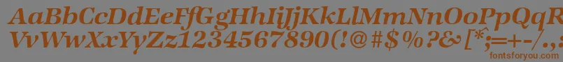ZabriskieinternationalBolditalic Font – Brown Fonts on Gray Background