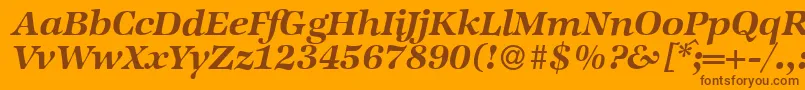 ZabriskieinternationalBolditalic Font – Brown Fonts on Orange Background