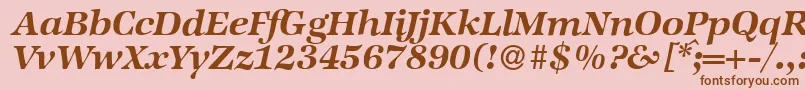More about ZabriskieinternationalBolditalic Font ZabriskieinternationalBolditalic Font – Brown Fonts on Pink Background
