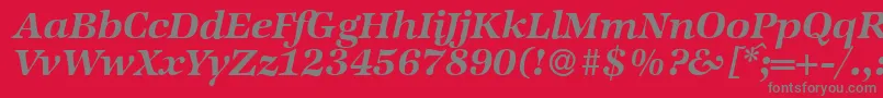 ZabriskieinternationalBolditalic Font – Gray Fonts on Red Background